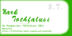 mark tothfalusi business card